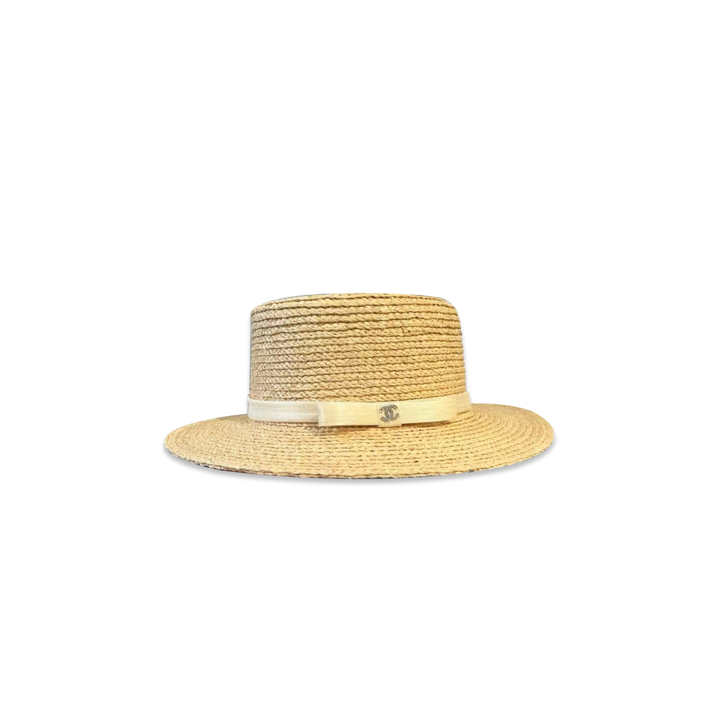 CHANEL STRAW FLAT CAP 614024